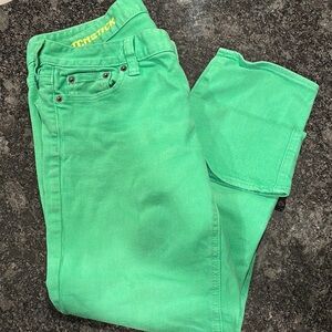 Shameock Green Matchstick J. Crew Skinnies